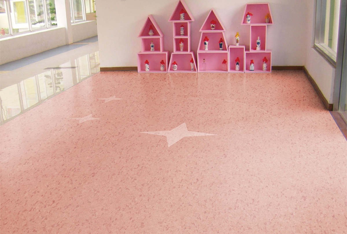 Homogeneous kindergarten vinyl sheet flooring PVC sheet vinyl roll