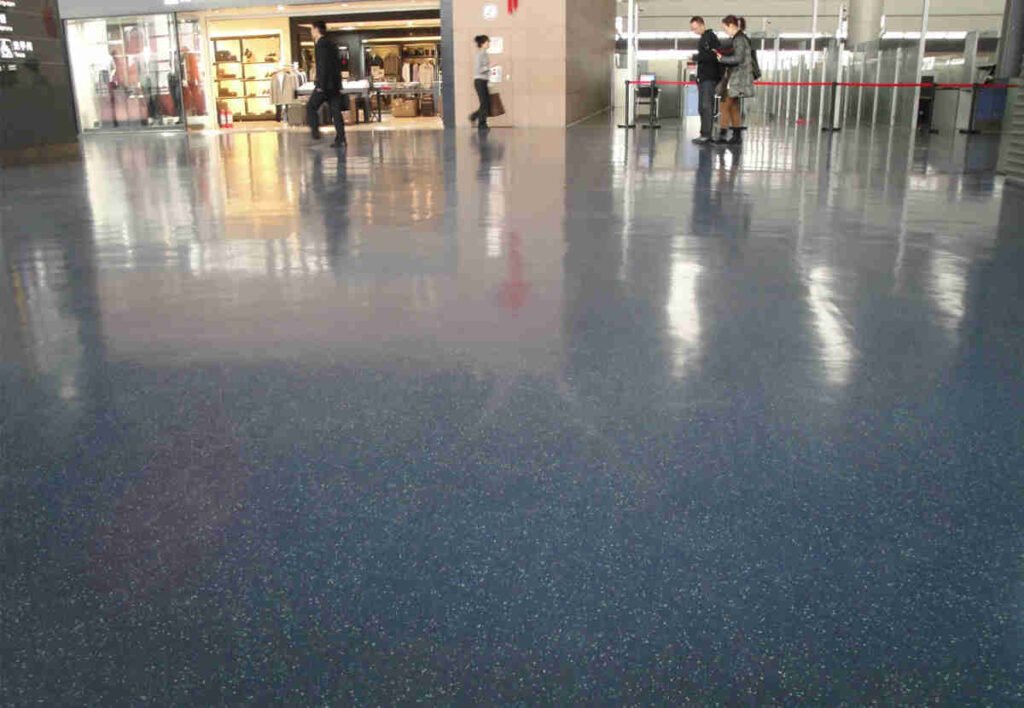 traffic station homogeneous sheet vinyl flooring