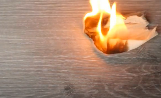 Vinyl flooring fire resistant