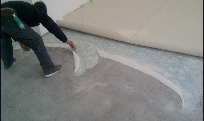 5 vinyl sheet floor laying - glue down
